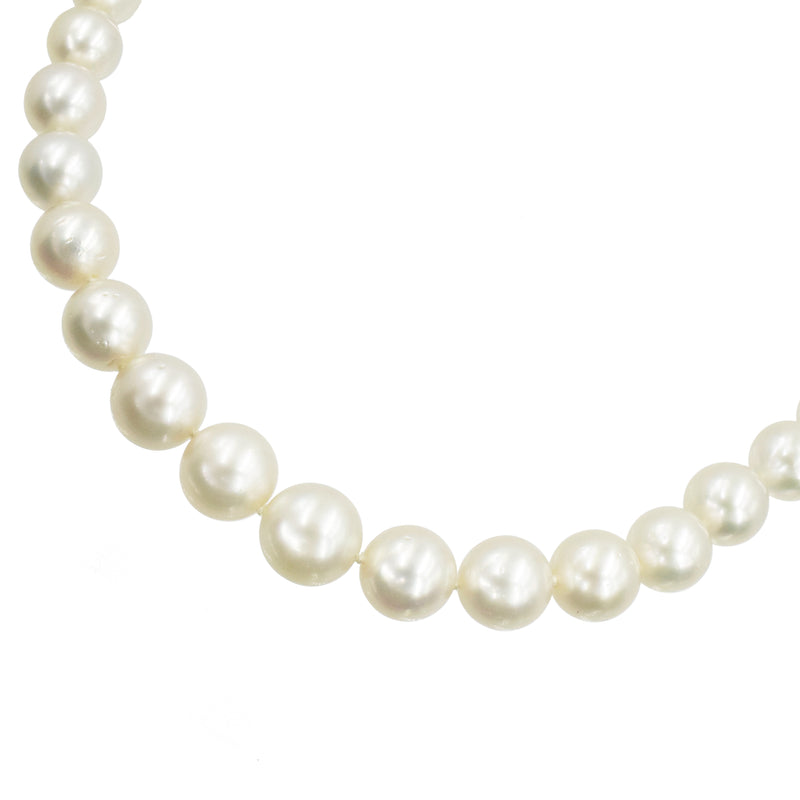 Elegant South Sea Pearl Necklace with Diamond Clasp