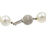 Elegant South Sea Pearl Necklace with Diamond Clasp