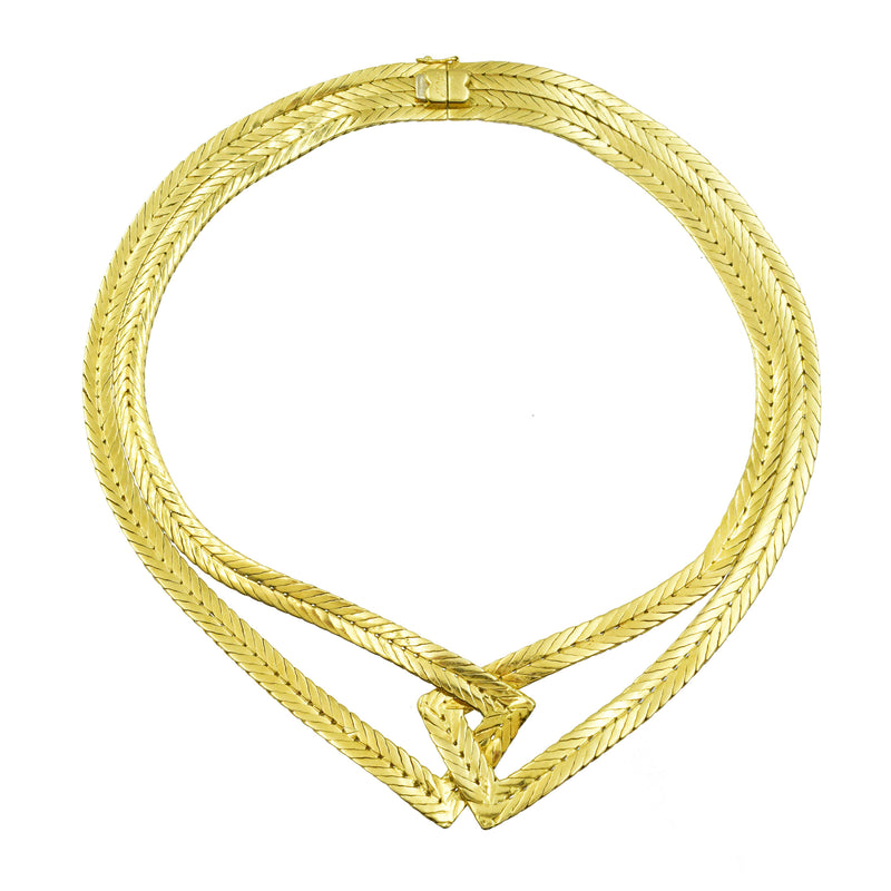 1970's Buccellati Woven Gold Necklace