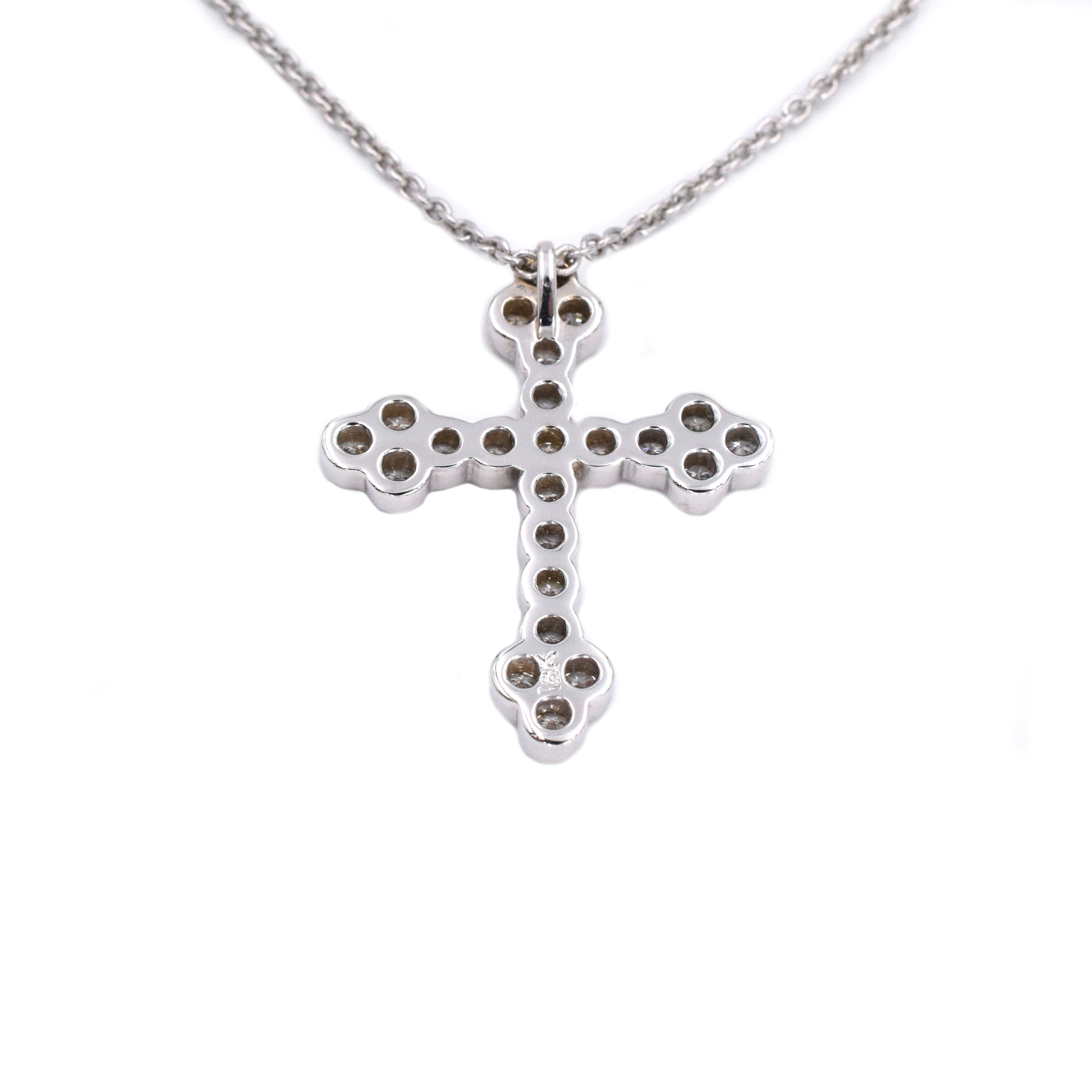 1.17ct Diamond Cross in 18k White Gold