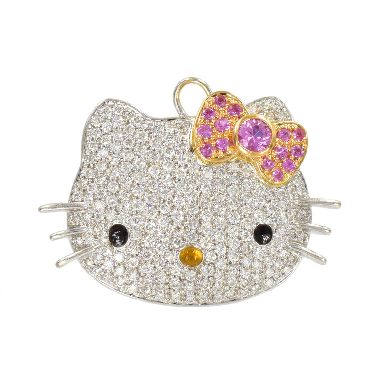 Adorable Hello Kitty Diamond & Sapphire Pendant by Kimora Lee Simmons