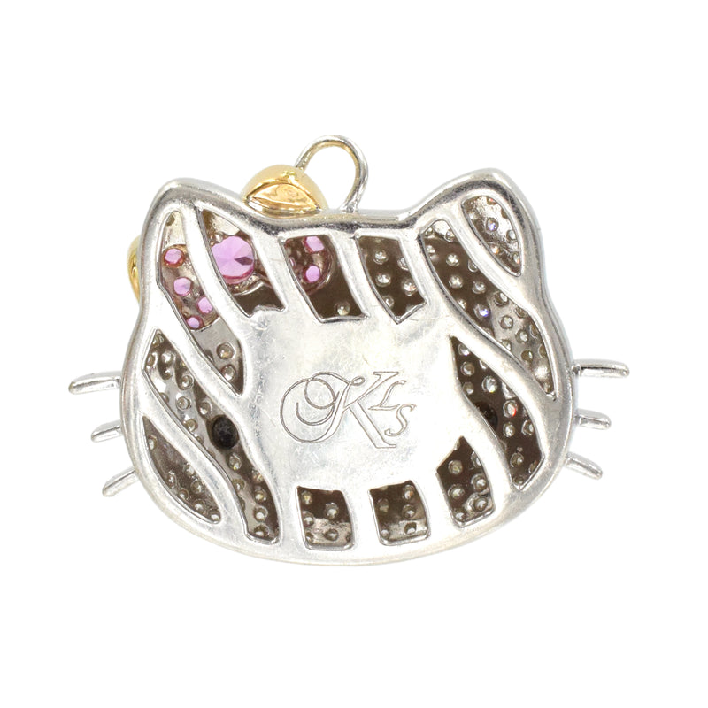 Adorable Hello Kitty Diamond & Sapphire Pendant by Kimora Lee Simmons