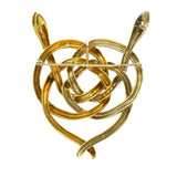 Two Snakes Brooch & Pendant in 18K Two-Tone Gold