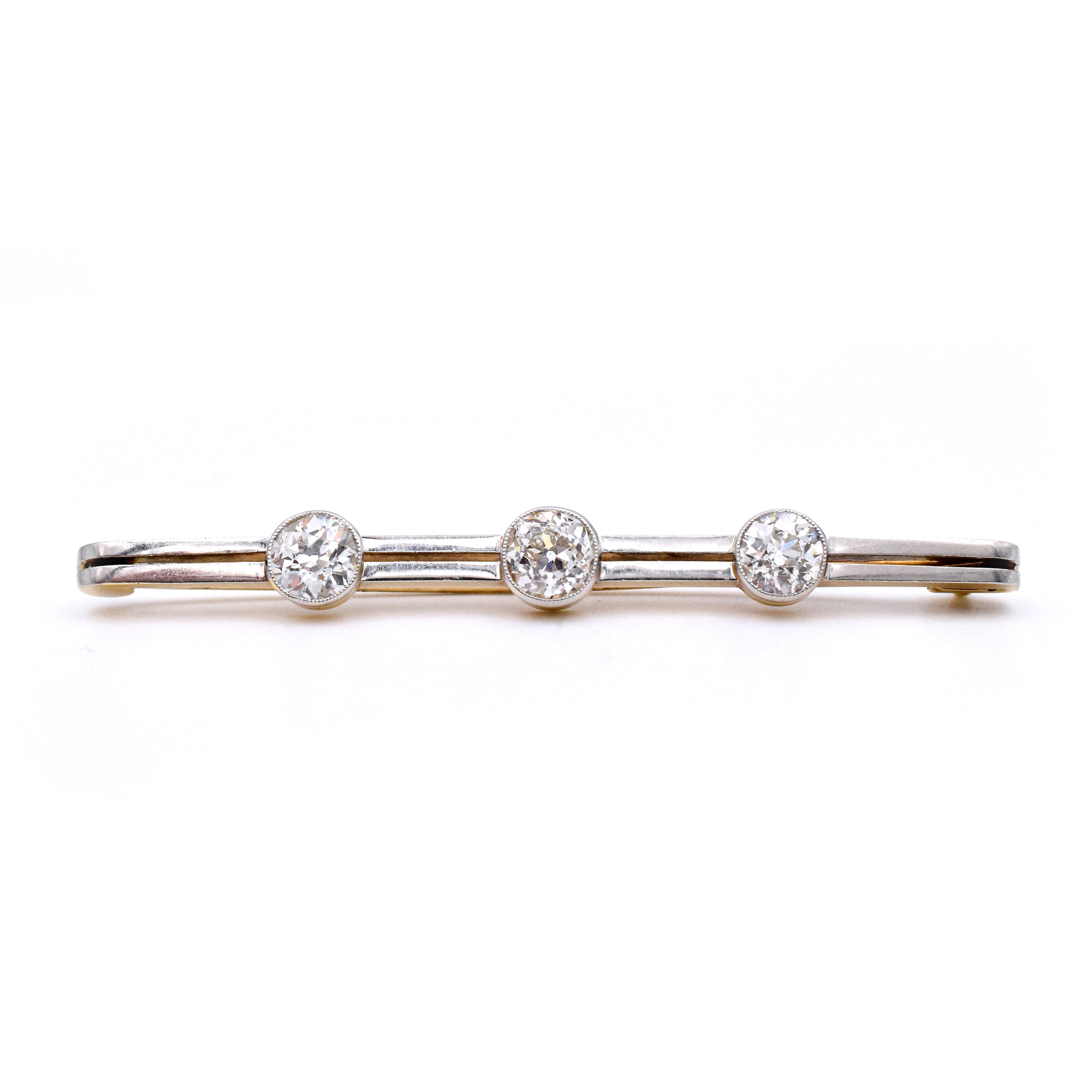 Vintage 2.40ct Diamond Barre Pin