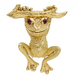 Whimsical Frog Brooch by Andrew Clunn