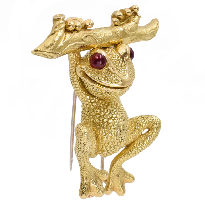 Whimsical Frog Brooch by Andrew Clunn