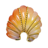 Carnelian Seashell Brooch by Seaman Schepps