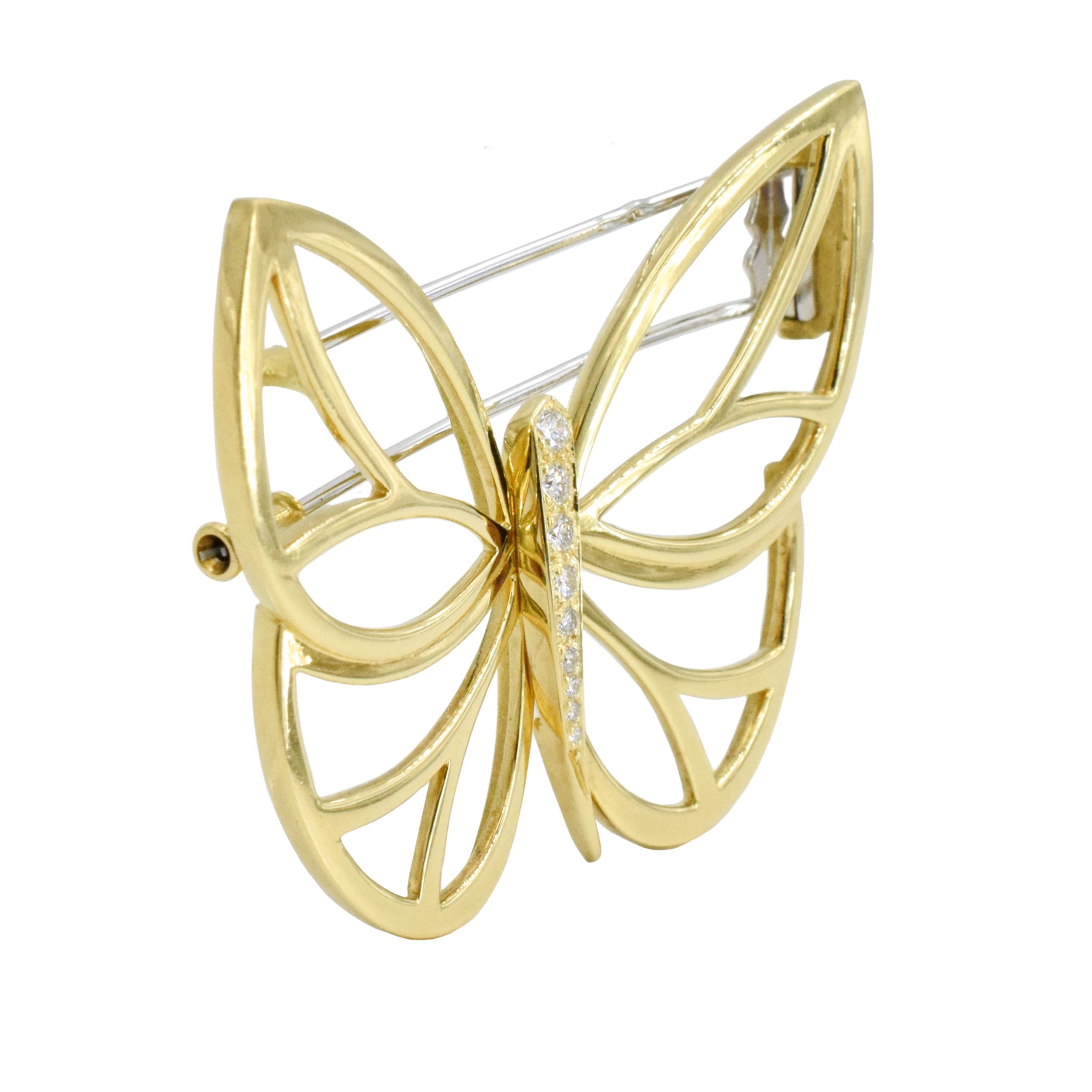 Van Cleef & Arpels Papillon Brooch & Lapel Pin In 18k Gold