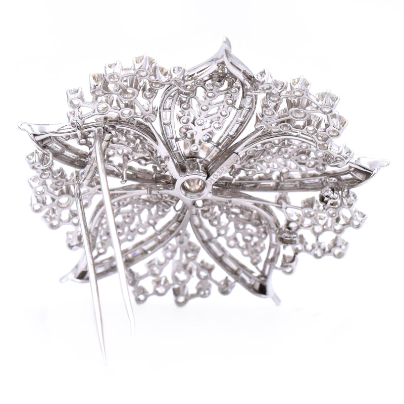 Vintage 20ct. Diamond Flower Brooch by Winston