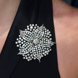 Vintage 20ct. Diamond Flower Brooch by Winston