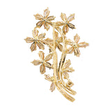 Colored & White Diamond Climbing Clematis Flower Brooch