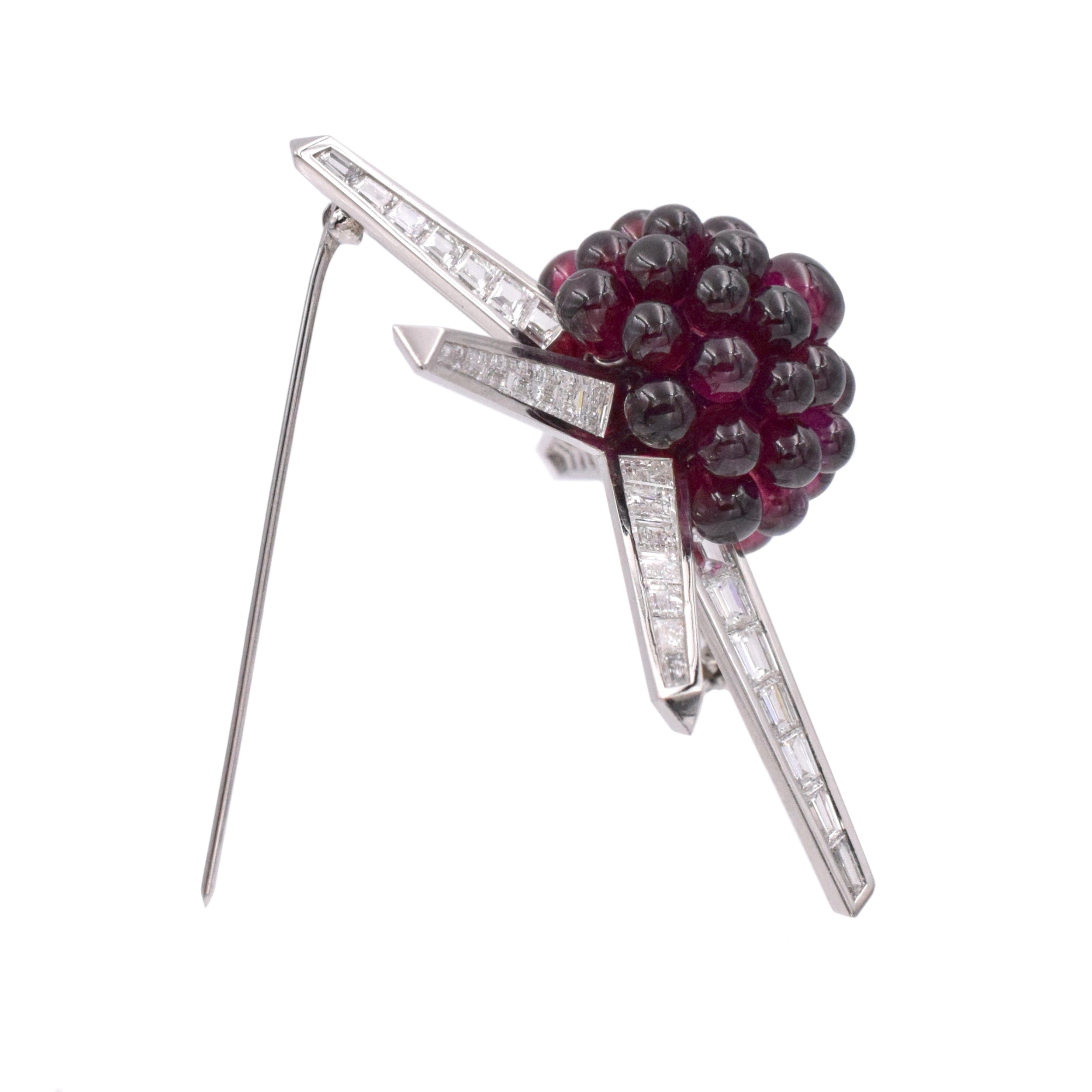 39ct Rubellite & 12.75ct Diamonds Starburst Brooch by Tiffany & Co