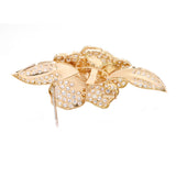 15ct Diamond Gardenia Flower Brooch