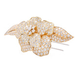 15ct Diamond Gardenia Flower Brooch