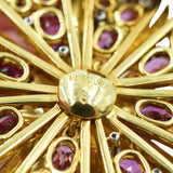 Verdura Garnet & Diamond Maltese Cross Brooch