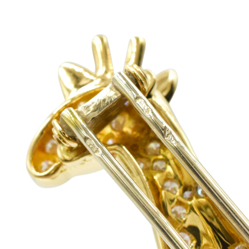 Whimsical Diamond and Enamel Giraffe Brooch by Van Cleef & Arpels