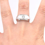 Diamond Men's Ring in 14k White Gold