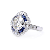 4.29ct Diamond & 1.80ct Sapphire Ring in Platinum