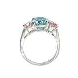 4.03ct Blue & 0.67ct Pink Diamond Ring in Platinum