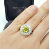 3.01ct Natural Fancy Vivid Yellow Diamond Ring by Tiffany & Co.