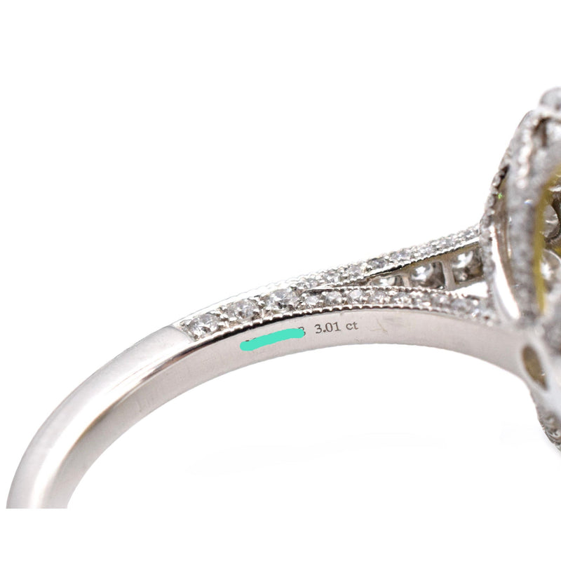3.01ct Natural Fancy Vivid Yellow Diamond Ring by Tiffany & Co.