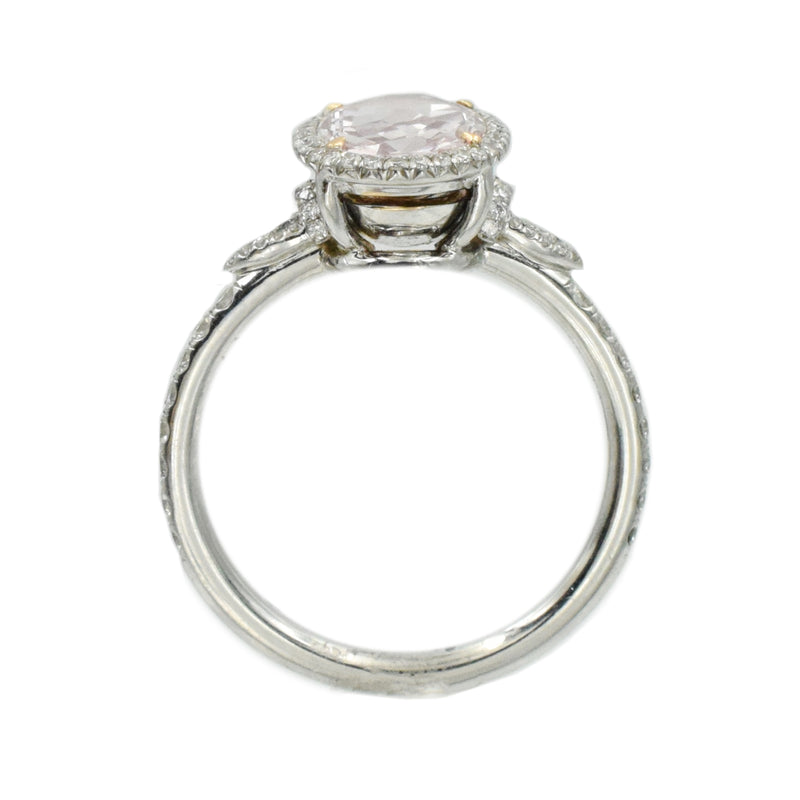 0.88ct Natural Fancy Pink Diamond Engagement Ring