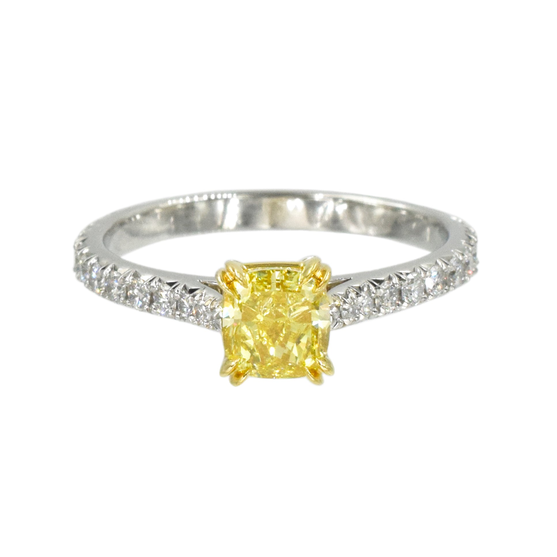 Harry Winston 1.03ct Fancy Intense Yellow Diamond Engagement Ring
