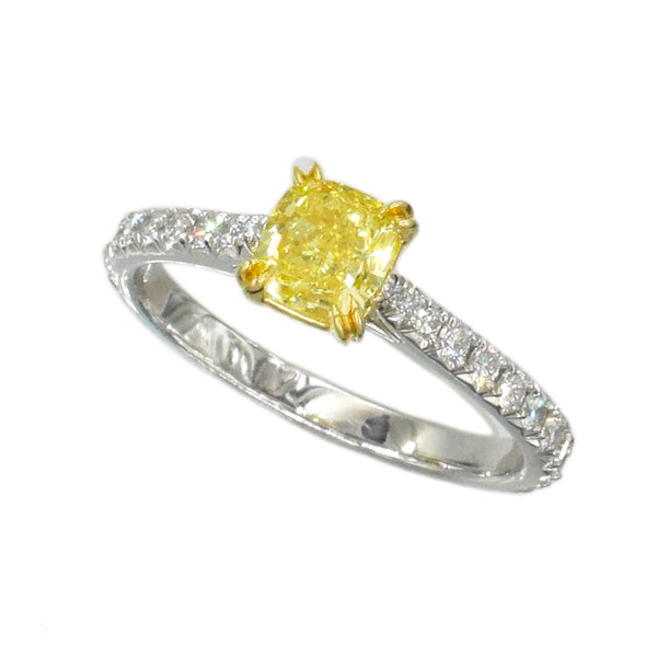 Harry Winston 1.03ct Fancy Intense Yellow Diamond Engagement Ring