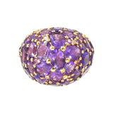 Amethyst & Diamond Cocktail Ring in 18k Rose Gold