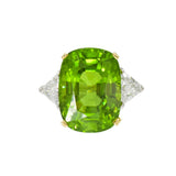24.35ct Peridot & Diamond Ring by Carvin French