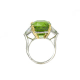 24.35ct Peridot & Diamond Ring by Carvin French