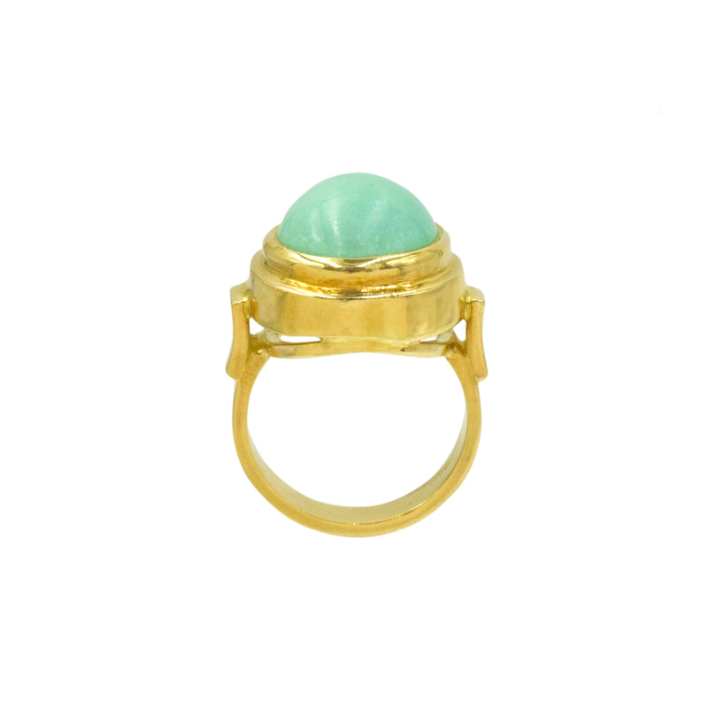 Turquoise Cocktail Ring in 18k Yellow Gold