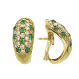 Cartier Diamond and Emerald Ring and Earrings Suite