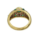 Cartier Diamond and Emerald Ring and Earrings Suite