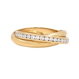 0.65ct Diamond Rolling Ring in 18k Yellow Gold