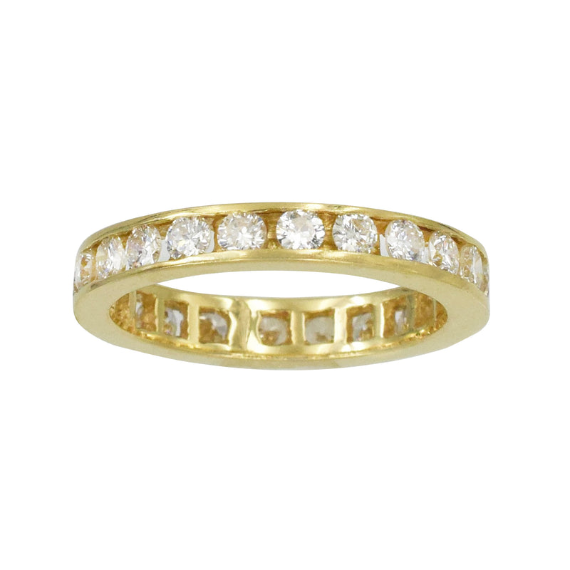 2.10ct Round Diamond Eternity Band in 18K Yellow Gold