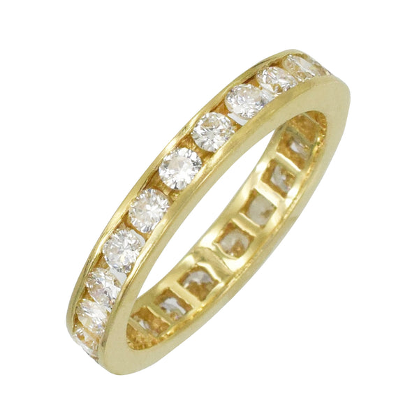 2.10ct Round Diamond Eternity Band in 18K Yellow Gold