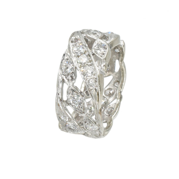 Vintage 2ct Diamond Eternity Band in 14k White Gold