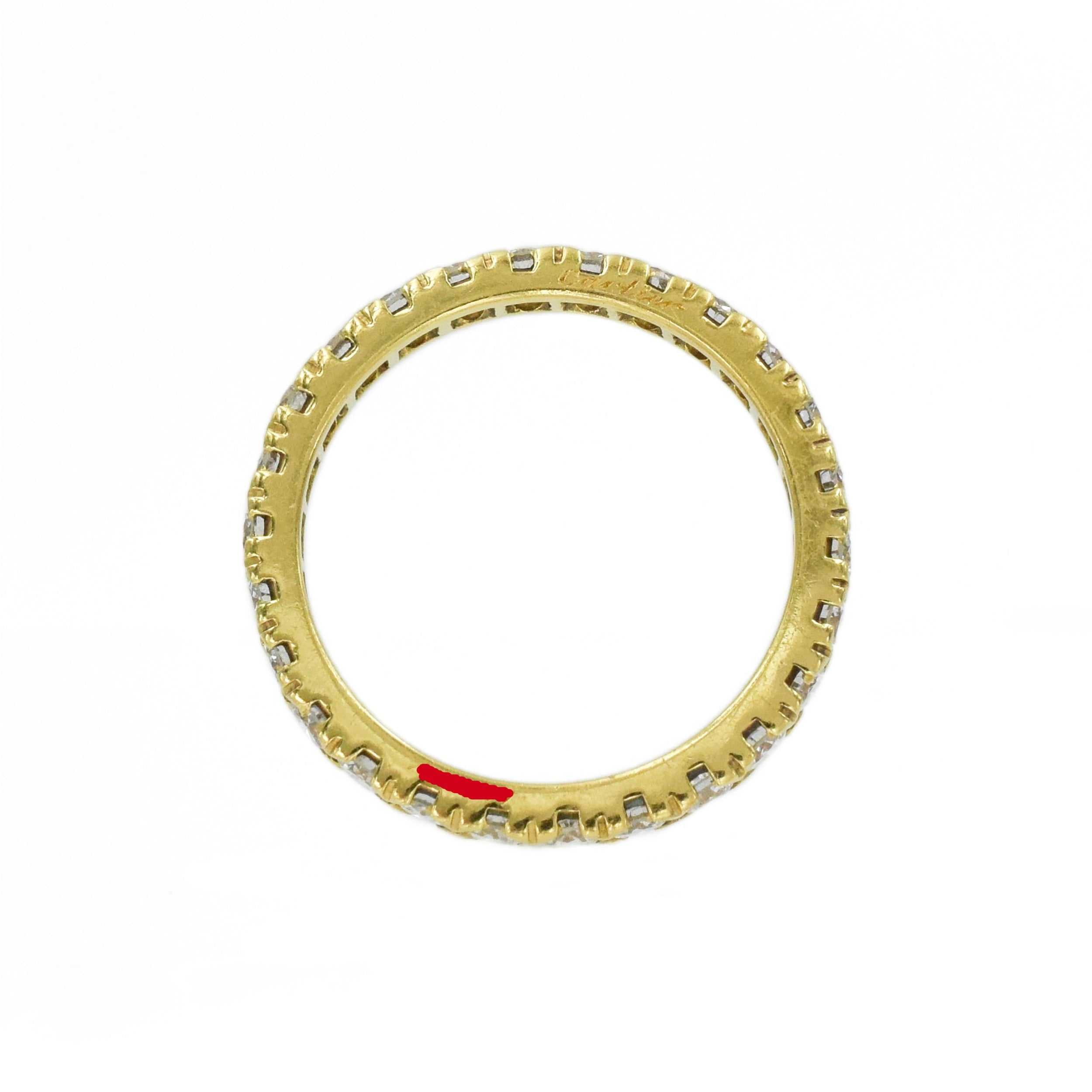 Cartier 1.55ct Round Diamond Eternity Band in 18K Yellow Gold