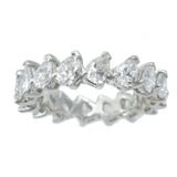 3.20ct Pear Shape Diamond Eternity Band in Platinum