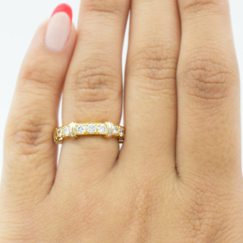 1.35ct Round Diamond Eternity Band in 18k Two-Tone Gold