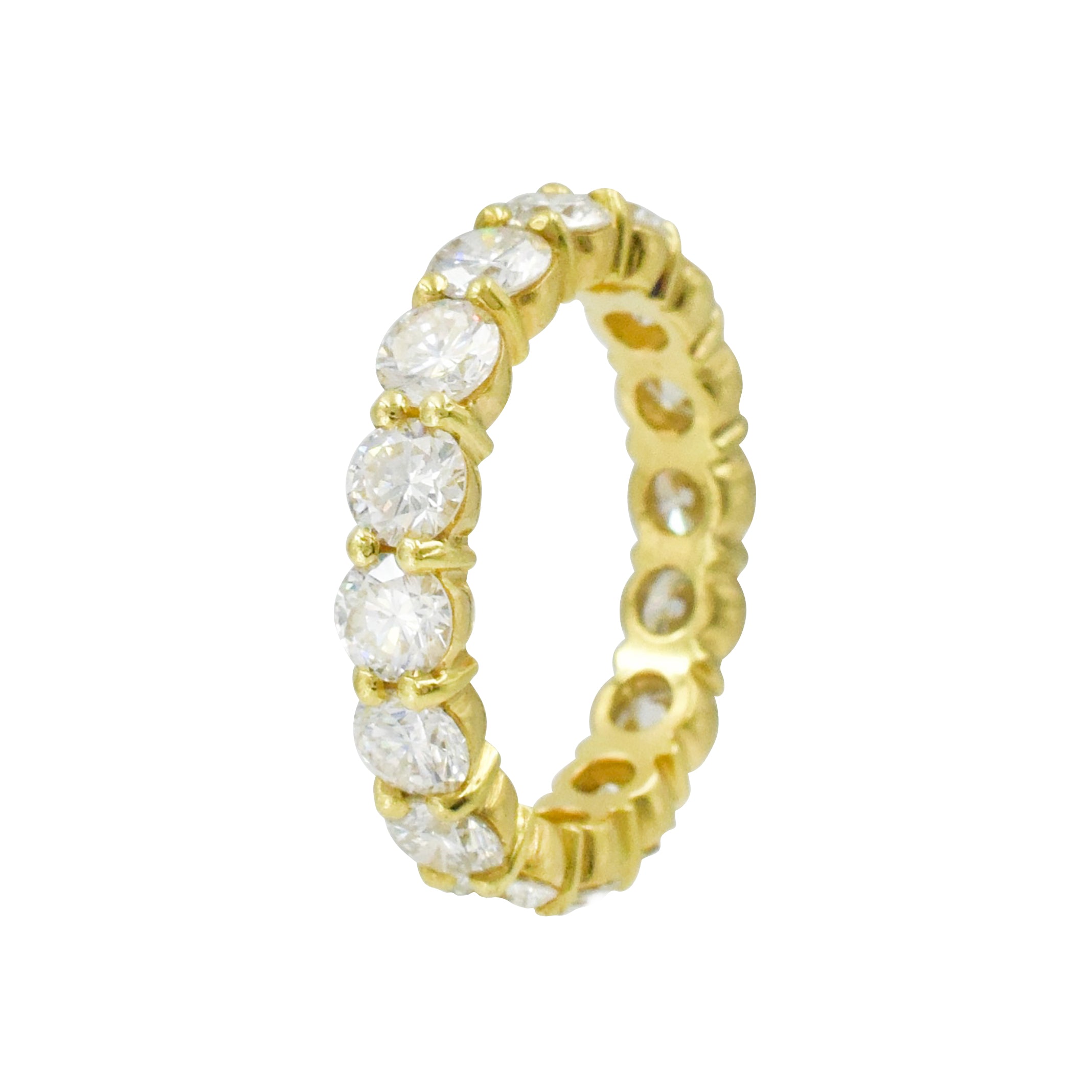 3.41ct Round Diamond Eternity Band in 18K Yellow Gold