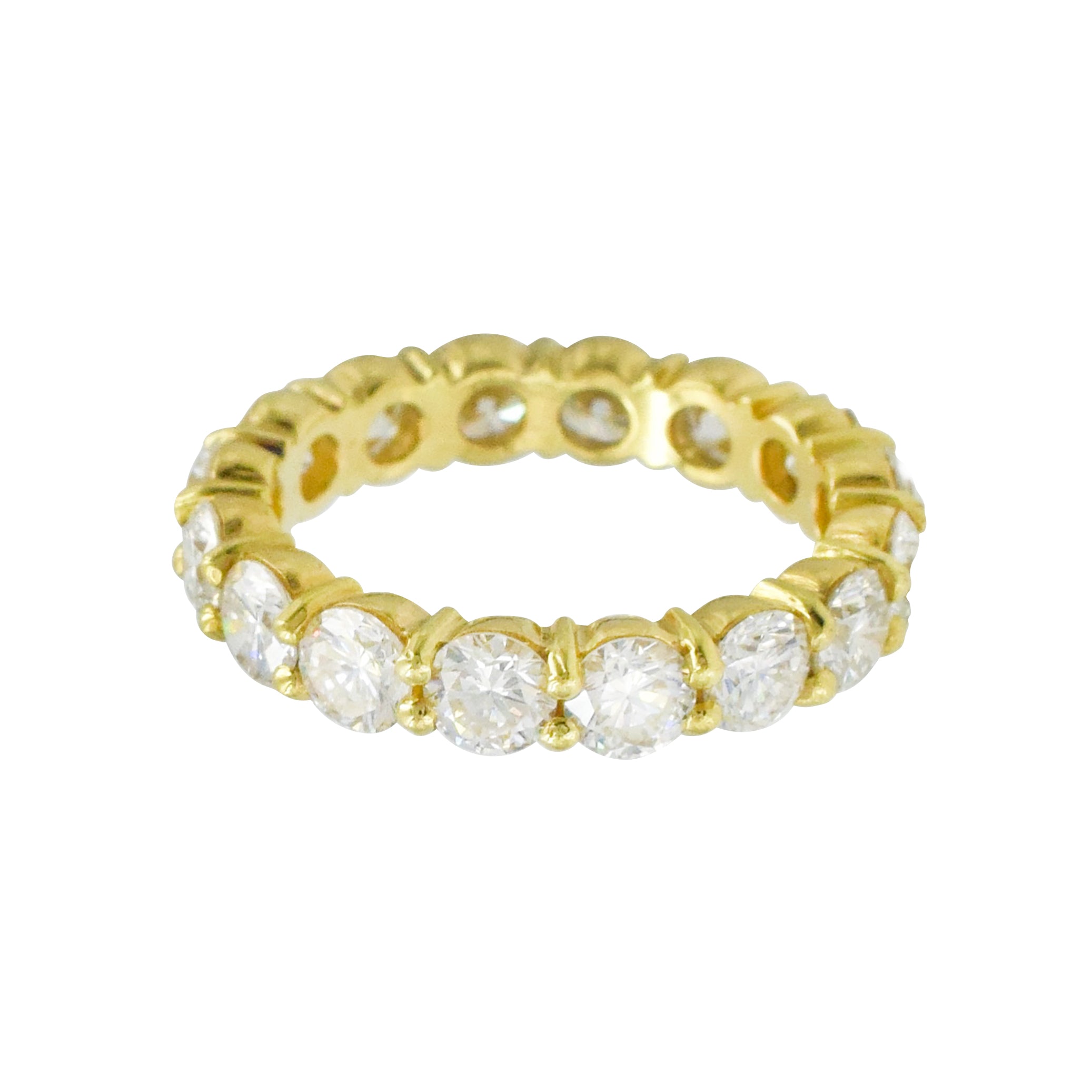 3.41ct Round Diamond Eternity Band in 18K Yellow Gold