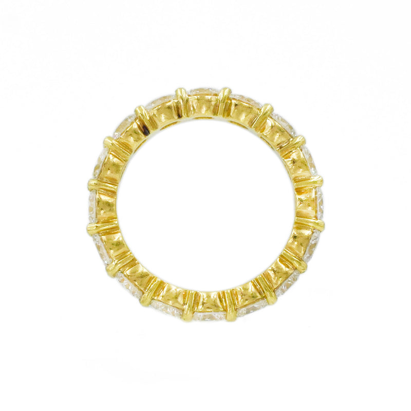 3.41ct Round Diamond Eternity Band in 18K Yellow Gold