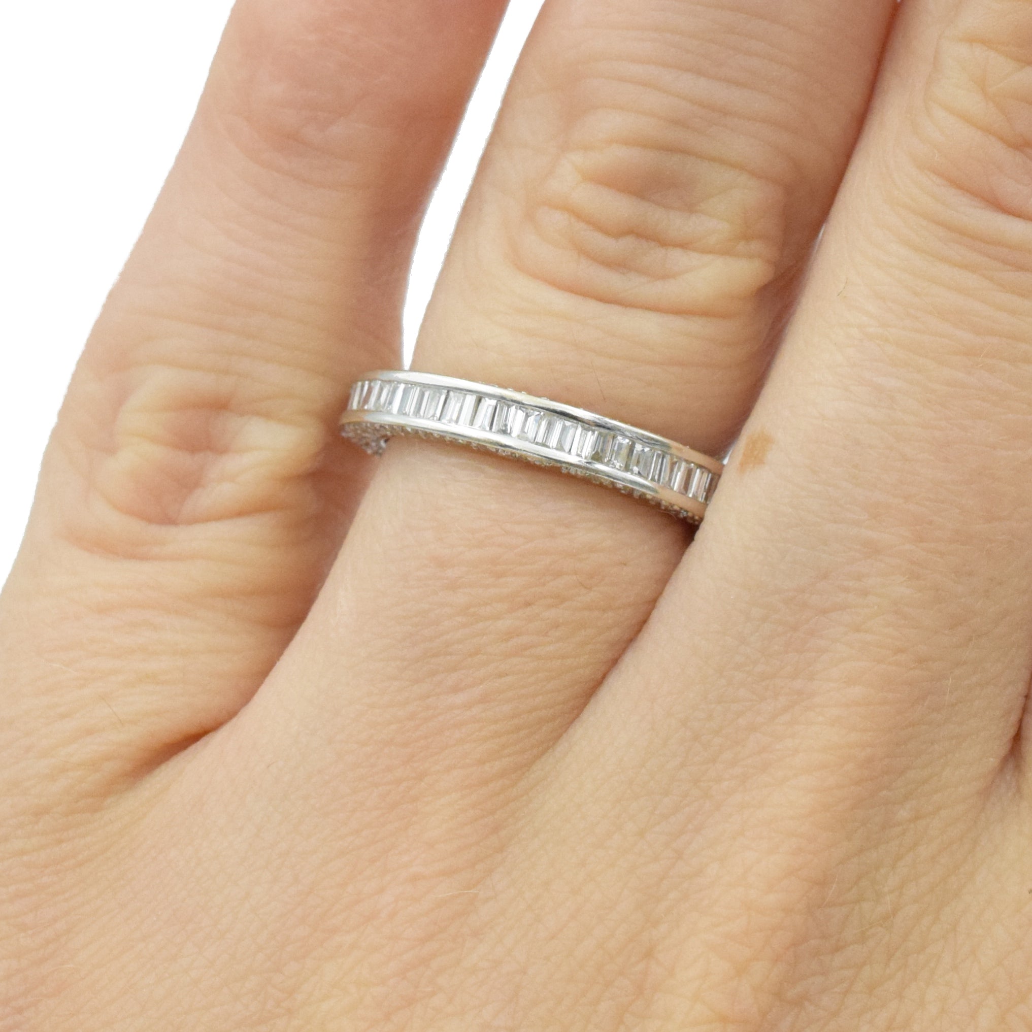 1.93ct Baguette Diamond Eternity Band in 18K White Gold