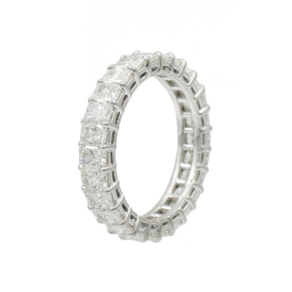 3.73ct Radiant Cut Diamond Eternity Band in Platinum