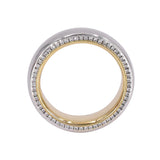 0.60ct Diamond Wedding Band in 18k Two Tone Gold, Size 7.25