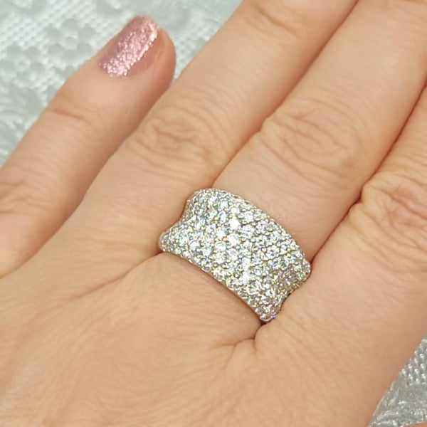2.50ct Diamond Pave Band in 14k White Gold