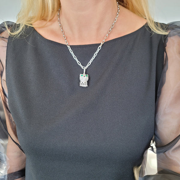 Panthere de Cartier Diamond Panther Head Necklace