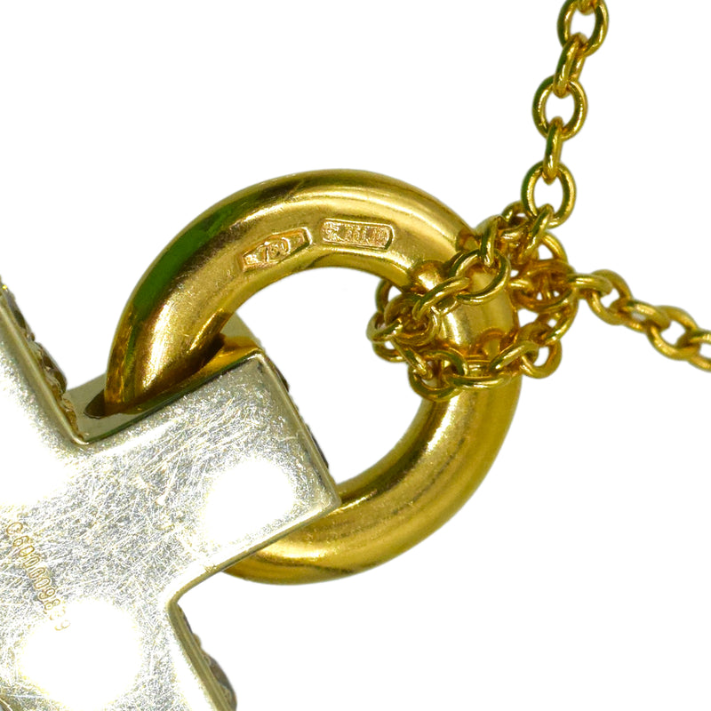 Pomellato Sabbia Diamond Cross Pendant in 18k Rose Gold